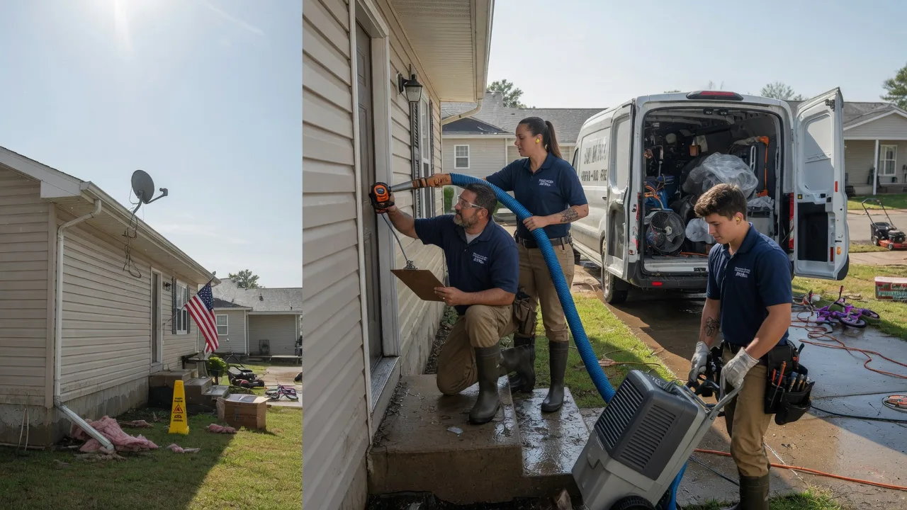 Ceiling Water Damage Restoration in Bismarck, IL near me